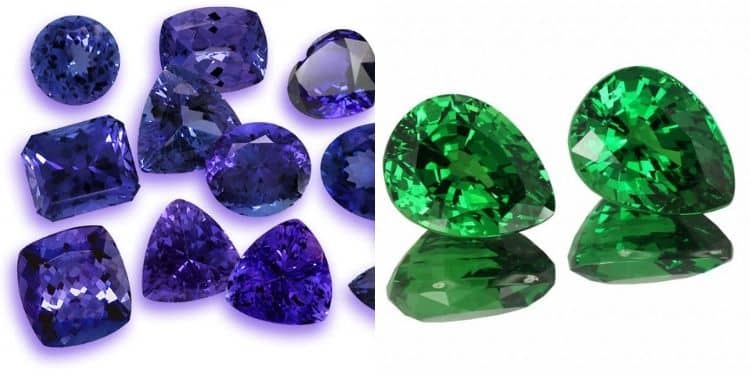 Tanzanite And Tsavorite Stones