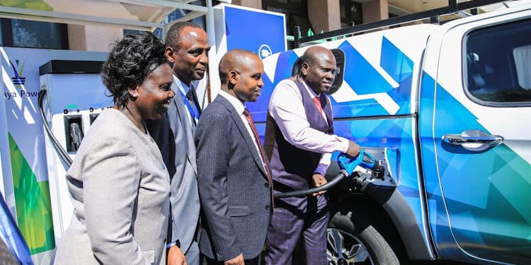 General Manager Supply Chain And Logistics, Transport Manager David Mugambi And General Manager Commercial Services And Sales Rosemary Oduor. Image: Kplc