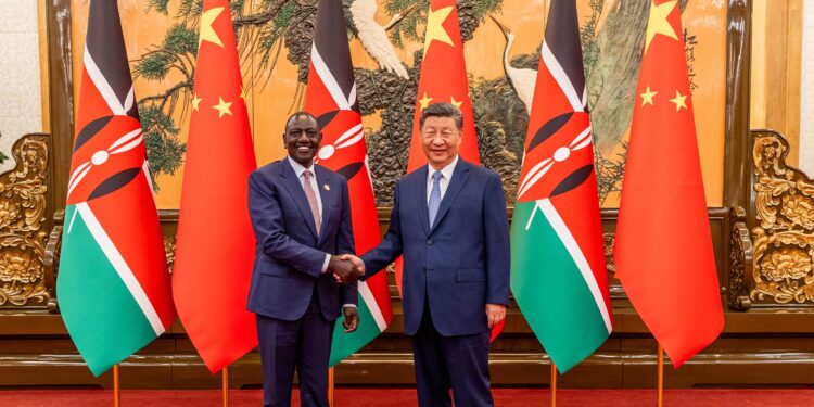 President William Ruto And China President Xi Jinping. Photo/ Pcs