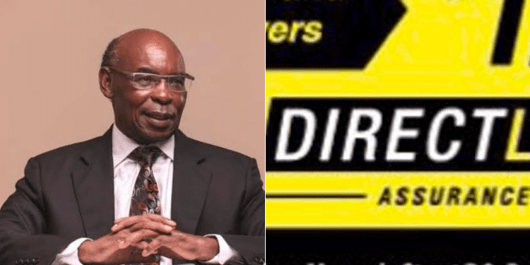 A Photo Collage Of Royal Credit Chairperson S.k. Macharia And Directline Logo. Photo/ Pulse Ke