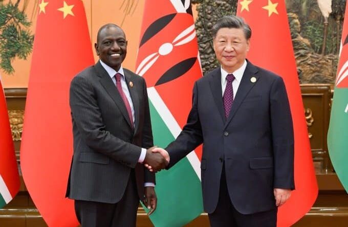 China &Amp; Russia Block Kenya'S Mission In Haiti President William Ruto With The President Of China Xi Jinping On October 18, 2023, In China. Photo/Pcs.