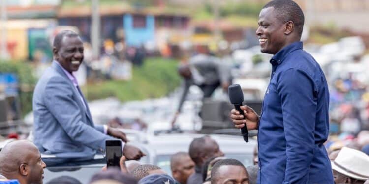 President William Ruto With Kiharu Mp Ndindi Nyroro During In Murang'A County On August 9, 2024. Photo/Nyoro X.