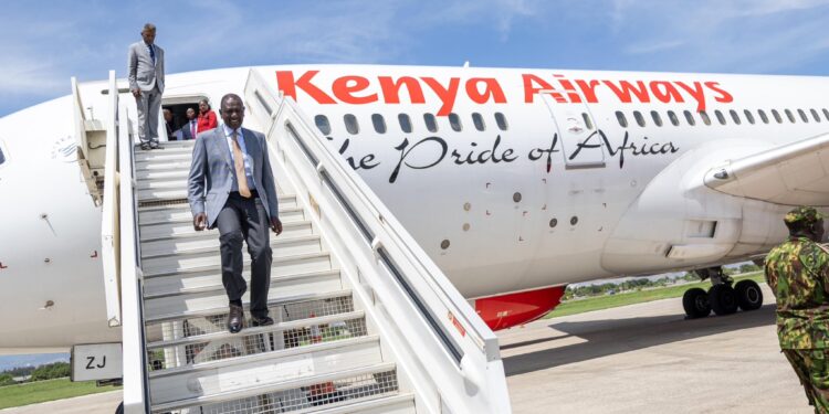 President William Ruto Arriving At Port-Au-Prince, Haiti On September 21, 2024. Photo/Pcs.