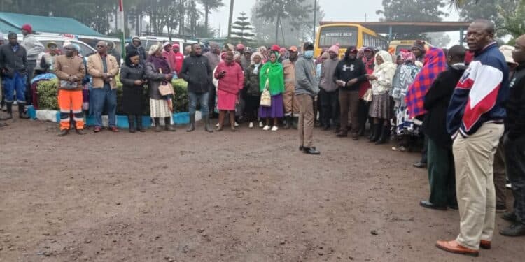 Parents At Hillside Endarasha Academy On Friday, September 6, 2024, After The Night Fire That Claimed 21 Lives. Photo/Loise Wambugu.