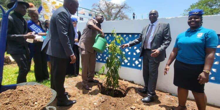 Mount Kenya University Launches First Private Maritime Academy In Kenya Mount Kenya University Officials Planting A Tree During The Launch Of Their Maritime Academy. Photo/ Mku