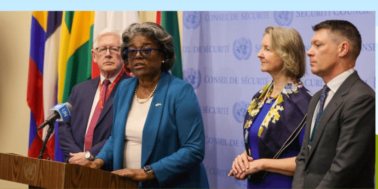 Us Ambassador To The U.n. Linda Thomas-Greenfield (Centre). Photo/Linda Thomas-Greenfield Unsc