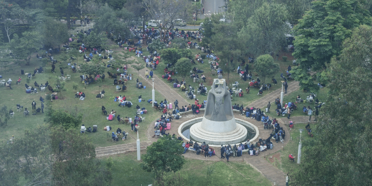An Aerial Photo Of Activities At Kenyatta University During The Admission Of First Years On August 26, 2024. Photo/ Ku