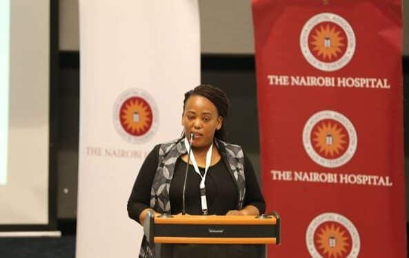 Nursing Council Of Kenya Ceo/Registrar Dr. Lister Onsongo, During The 14Th Annual Nursing Scientific Symposium At Nairobi Hospital. Photo/Nck