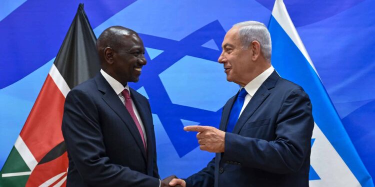 Kenya’s President William Ruto And Israeli Prime Minister Benjamin Netanyahu. Photo/Israeli Pm Press.
