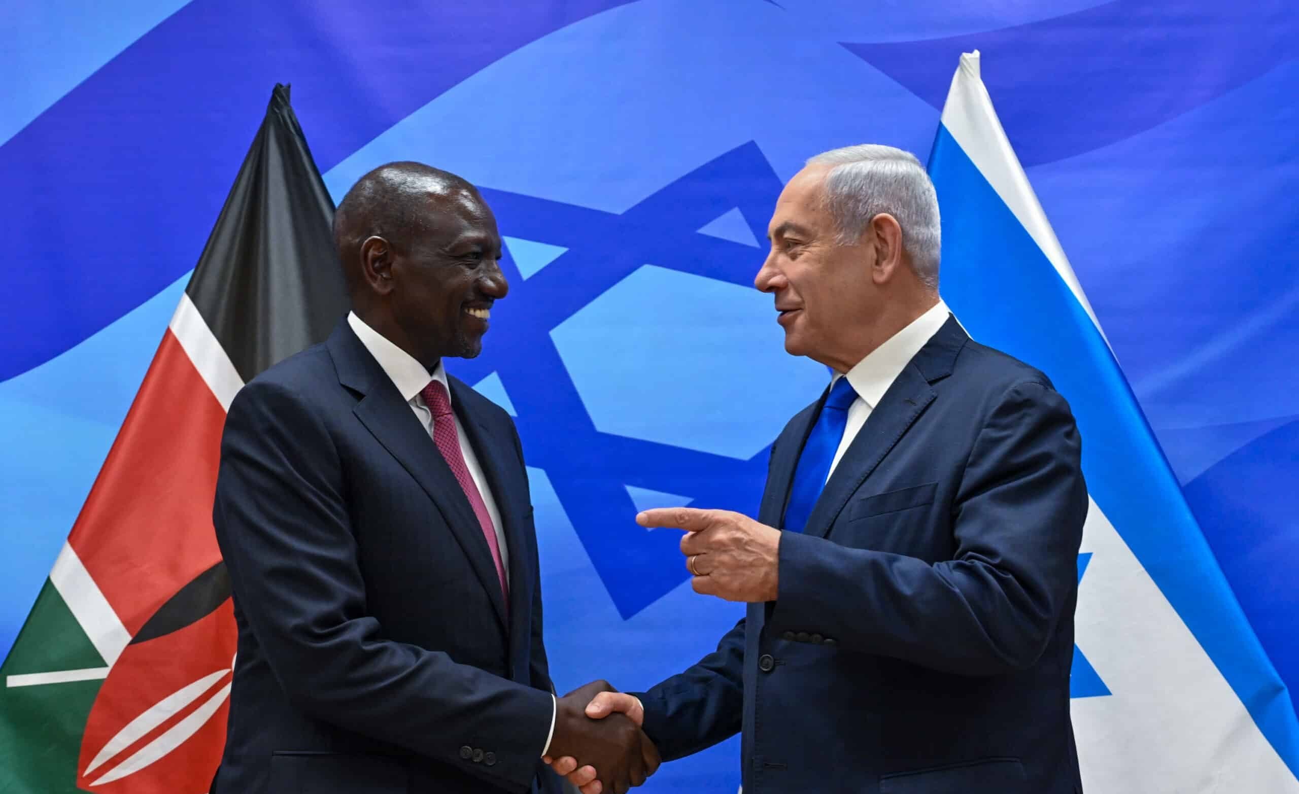 Kenya’s President William Ruto And Israeli Prime Minister Benjamin Netanyahu. Photo/Israeli Pm Press.