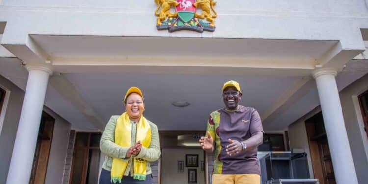 President William Ruto And Governor Anne Waiguru When She Joined Uda In 2021. Photo/Dpcs.
