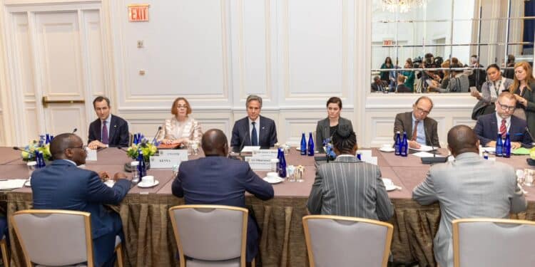 President Willian Ruto In A Meeting With Us Secretary Of State Anthony Blinken. Photo/Pcs. 