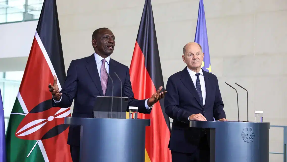  President William Ruto And German Chancellor Olaf Scholz Give A Press Conference In Berlin. Photo/ Reuters