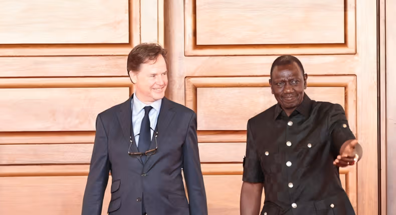 President William Ruto And President Of Global Affairs At Meta Nick Clegg At State House Nairobi On March18, 2024. Image: Pcs