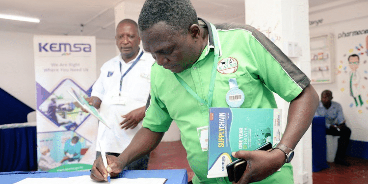 Mombasa County Kemsa Ask Stand. Photo/ Kemsa
