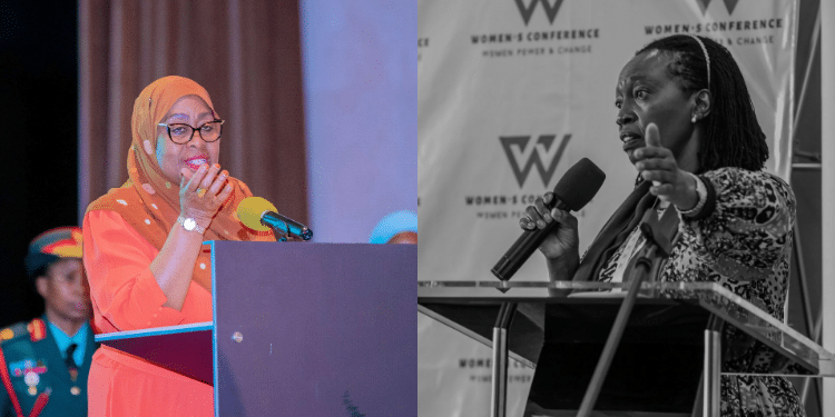 Samia Suluhu (Left) And Martha Karua (Right). Photo/ Samia/Karua