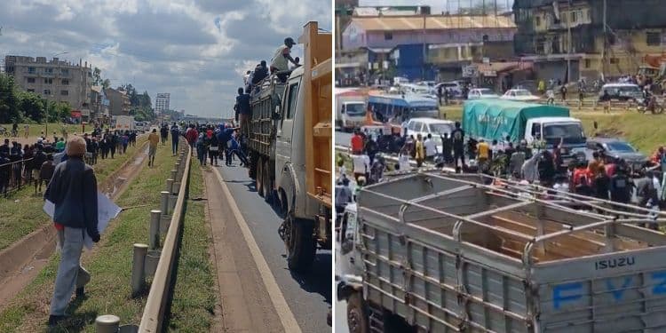 Babu Owino Begs University Students To Proceed With Planned Strike Jkuat Students Protesting Along Thika Road.