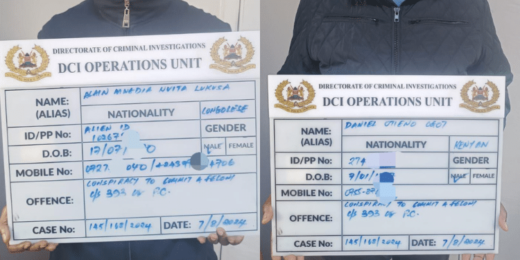 Suspects Arrested For Scamming Foreigners Ksh341 Million Dci Cards Of Two Suspects Arrested In Conection With The Gold Scam. Photo/Dci.