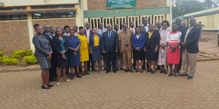 Judge Anthony Mrima Led Magistrates Of The Court In An Engagement With Mediators In Kitale. Photo/ Judiciary
