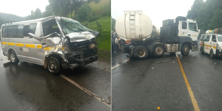Accident Involving Multiple Vehicles At Kapkamaa Area In Kericho. Photo/Kass Fm