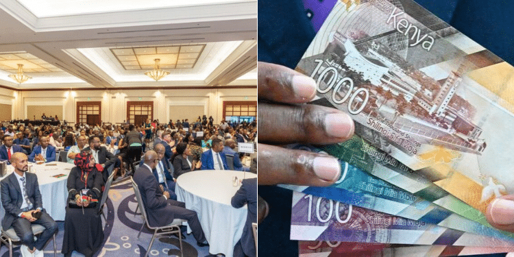 Kenyans Living In The United States Of America In A Meeting With President William Ruto At The Cobb Galleria Centre, Atlanta, Georgia And Money. Photo/Pcs