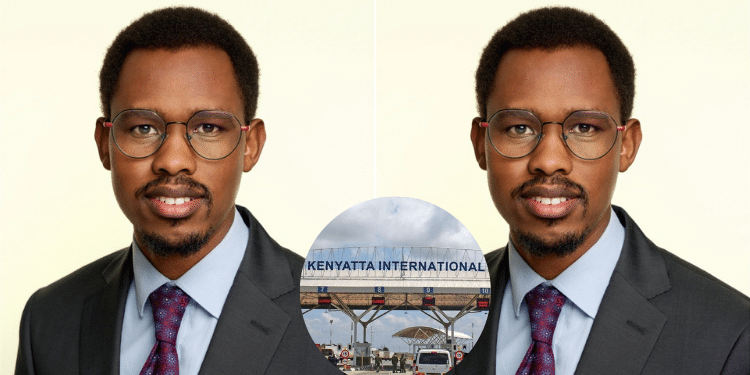 Nelson Amenya And An Inset Of Jkia. Photo/ Amenya/ Kaa