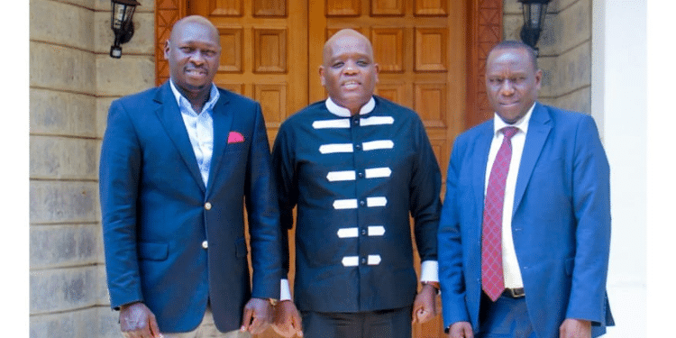 Kecobo Chairperson Joshua Kutuny, Dennis Itumbi And Kecobo Acting Ceo George Nyakweba . Photo/ Itumbi