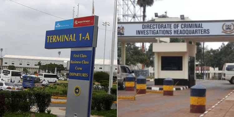 A Collage Of Jkia Terminal And Dci Offices Nairobi. Photo/ File
