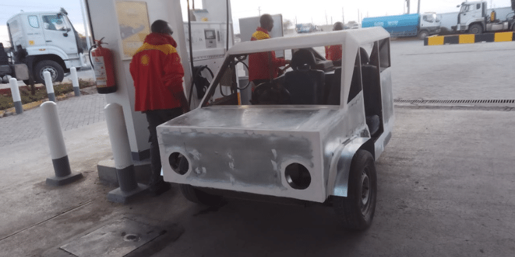 Details Of Trending Made In Kenya 3-Wheeled Car Worth Ksh500,000 A Side By Side Of The Three-Wheeled Car. Photo/ Kenny Saota.