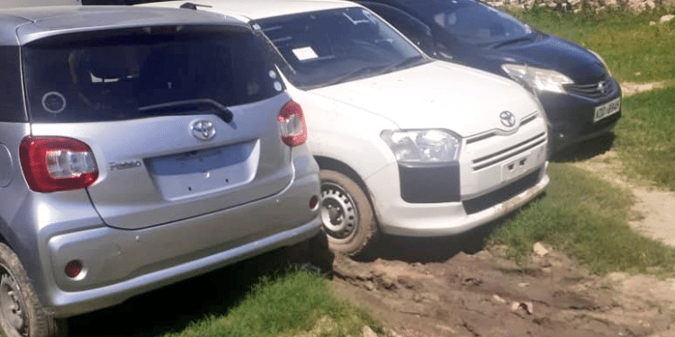 Stolen Car Captured Leaving A Hotel Recovered After Ksh 50K Reward Stolen Vehicles Recovered By A Joint Team Of Detectives In Mombasa County. Photo/Dci