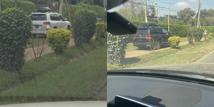Photos Of Masked Vehicles Parked Outside Safina Party Leader Jimi Wanjigi Home In Muthaiga, Nairobi. Photo/Wanjigi X.