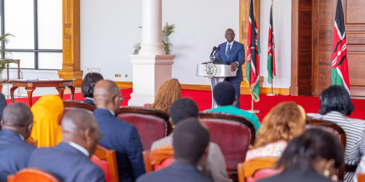 President William Ruto At State House Pledging Transparent Recruitment Of Commissions. Photo/State House