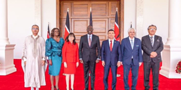 President Ruto Receiving Credentials From Ambassadors. Photo/State House