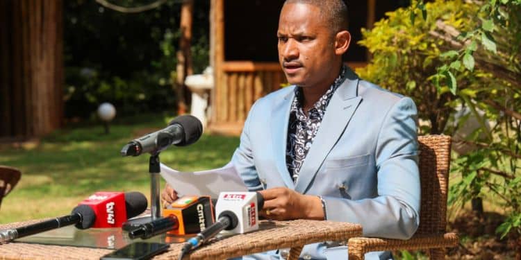 Babu Owino Begs University Students To Proceed With Planned Strike Embakasi East Mp Babu Owino Addressing The Press At A Previous Press Conference