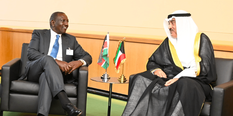President Ruto In New York, Held Talks With The Crown Prince Of Kuwait Sheikh Sabah Al-Khaled Al-Hamad Al-Sabah. Photo/Ruto X Account.