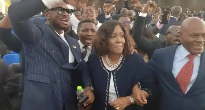 Efua Ghartey Celebrating Her Win. Photo/ Kasapa Fm