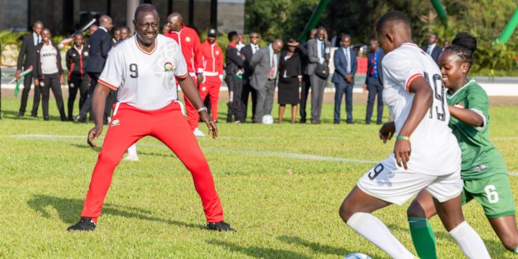 Pesident William Ruto Engages With The Junior Starlets As They Head To The Dominican Republic For The Fifa U-17 Women'S World Cup 2024, State House, Nairobi. Photo/ Pcs