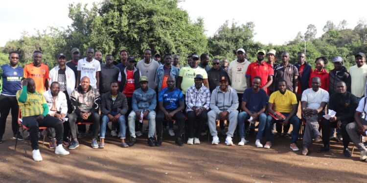 Jalang'O Meeting With Youth In Lang'Ata. Photo/ Jalang'O X