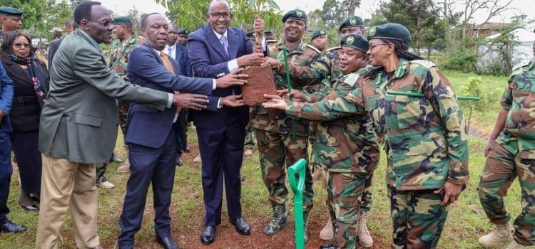 Forestry Cabinet Secretary Aden Duale Engaged In A Tree Planting Exercise. Photo/Aden Duale