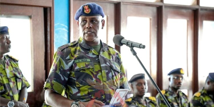 Fourth Navy Sergeant Major Adan Musa. Photo/Kdf.