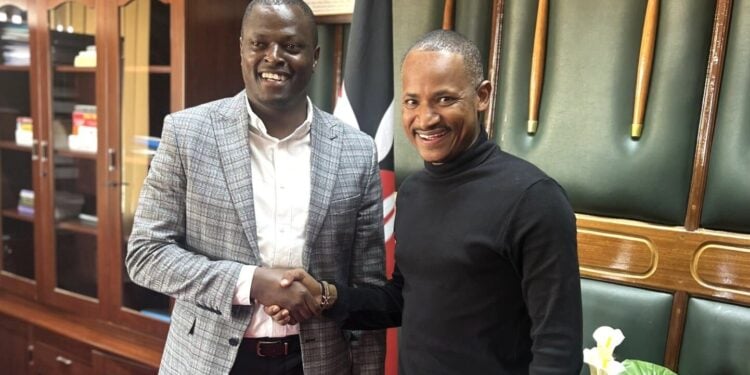 Embakasi East Mp Babu Owino With His Kiharu Counterpart, Ndindi Nyoro On April 4,2023. Photo. Babu Owino X. Embakasi East Babu Owino And His Kiharu Counterpart, Ndindi Nyoro. Photo. Babu Owino X.