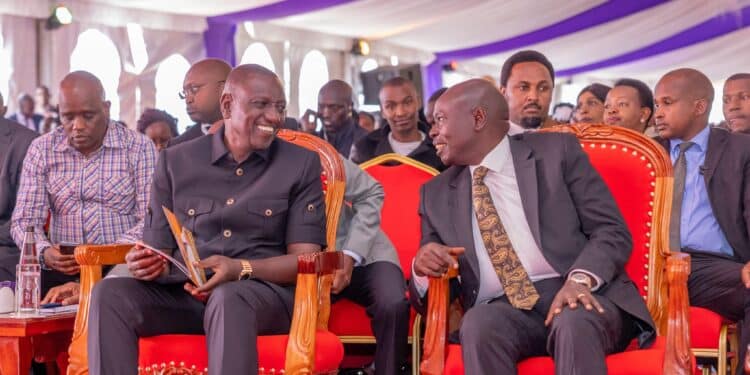 President William Ruto And Deputy President Rigathi Gachagua At A Past Event. Photo/Dpcs.