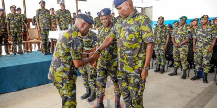 Commander Kenya Navy Major General Paul Otieno Speaking During The Ceremony Held On October 8, 2024.Photo/ Kdf.