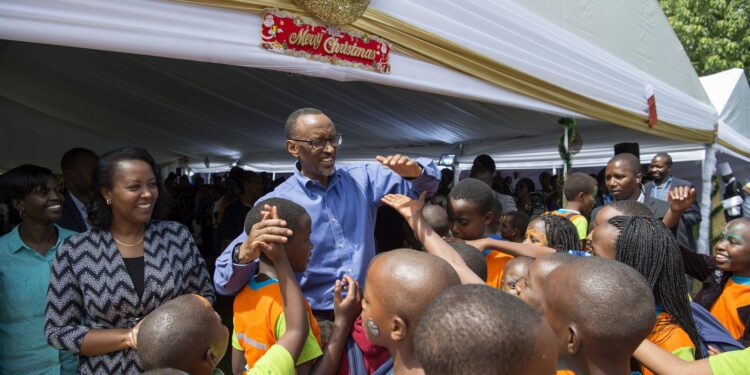 Rwanda President Paul Kagame Hosts Children In 2026. Photo/Rwanda Presidency.