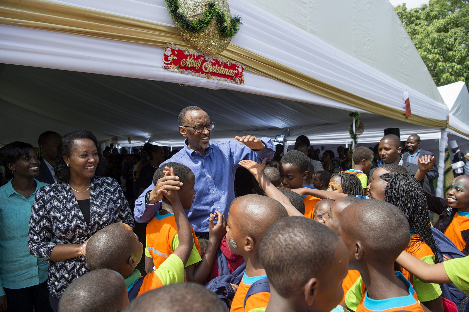 Rwanda President Paul Kagame Hosts Children In 2026. Photo/Rwanda Presidency.
