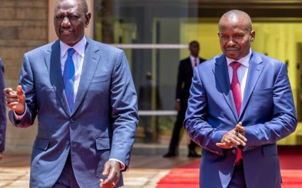 President William Ruto And Kithure Kindiki. Photo/ Pcs