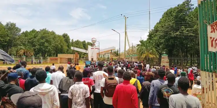 Moi University Clarifies Re-Opening And Resumption Of Learning Moi University Students During A Past Lecturers' Strike. Photo/ Citizen Digital