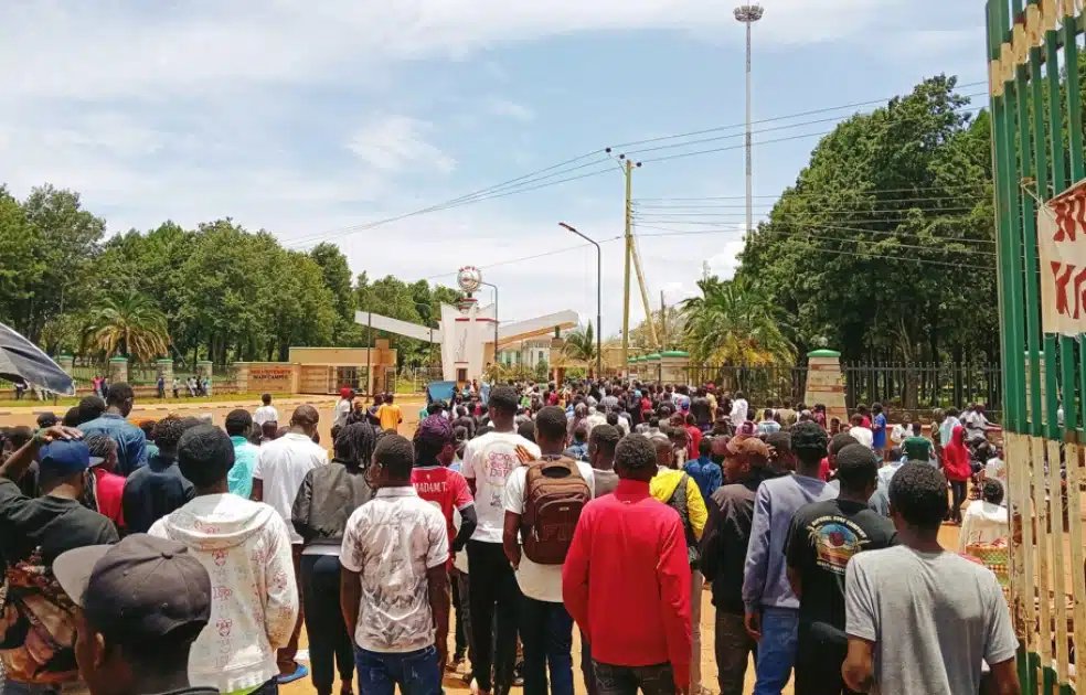 Moi University Students During A Past Lecturers' Strike. Photo/ Citizen Digital