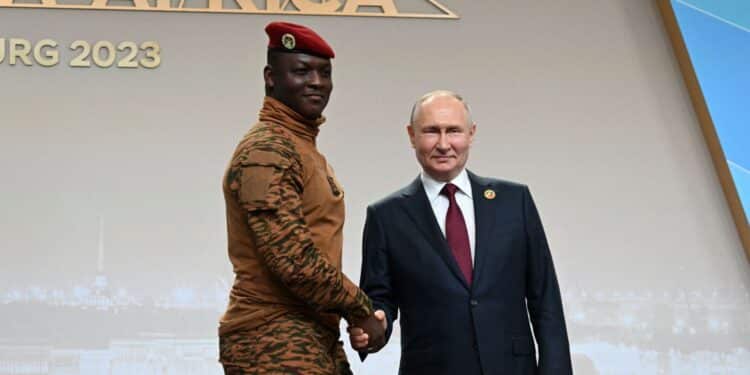 Russian President Vladimir Putin With Burkina Faso'S President, Capt. Ibrahim Traoré. Photo/ Sputnik. Kenya