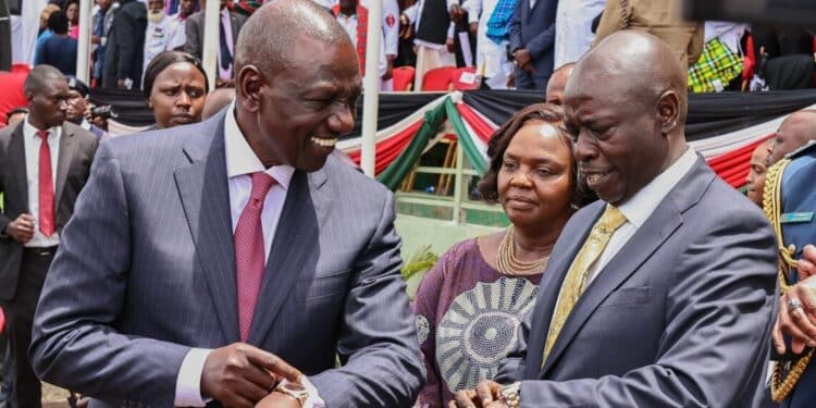 President William Ruto And Dp Rigathi Gachagua During Mashujaa Day Celebrations October 20, 2023. Photo/Pcs.